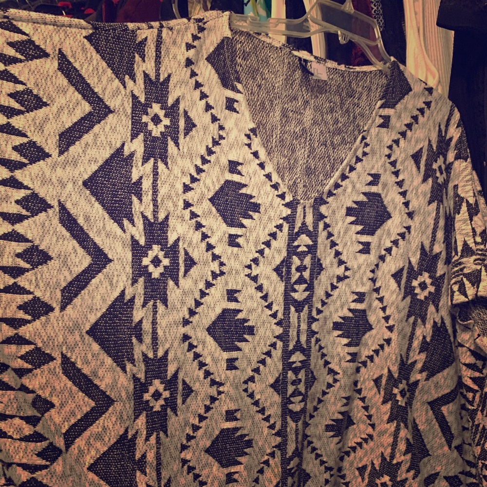 Gray poncho